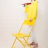 chaise pliante chaisy aqua jaune