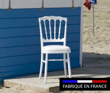 chaise empilable napoléon blanche