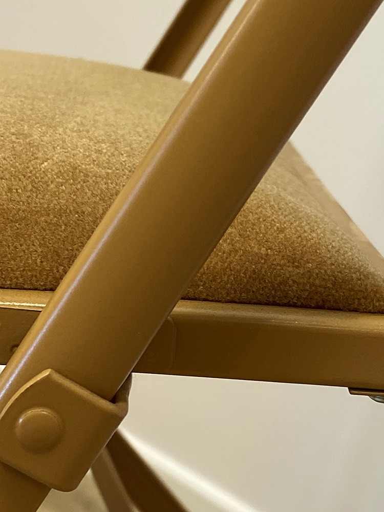 LIZA Chaise pliante beige H 87 x Larg. 57 x P 85 cm